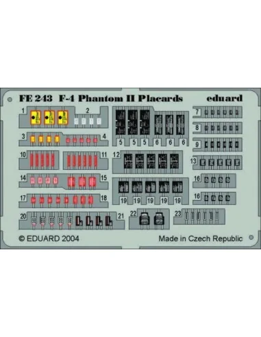 F-4 Phantom II Placards, 1/48 - Eduard Accessories FE243