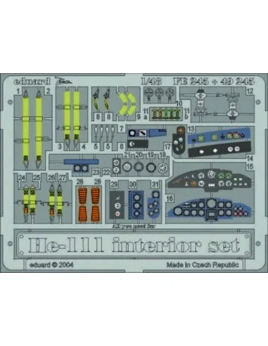 Heinkel He 111, Interior set, 1/48 - Eduard Accessories FE245