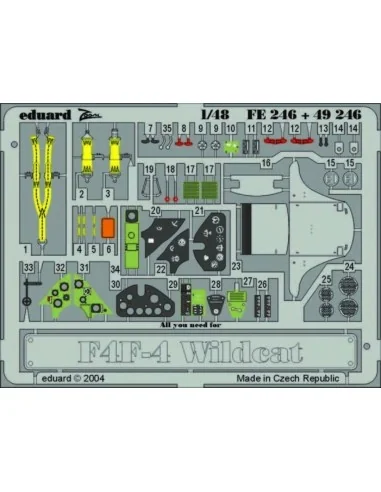 F4F-4 Wildcat, 1/48 - Eduard Accessories FE246