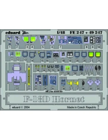F-18D Hornet, 1/48 - Eduard Accessories FE247