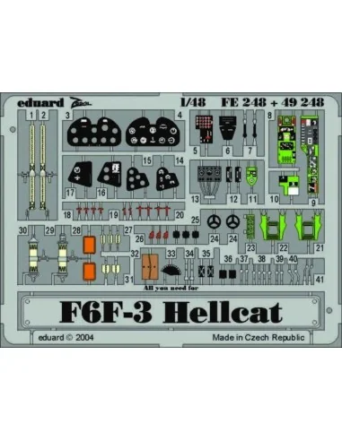 F6F-3 Hellcat, 1/48 - Eduard Accessories FE248