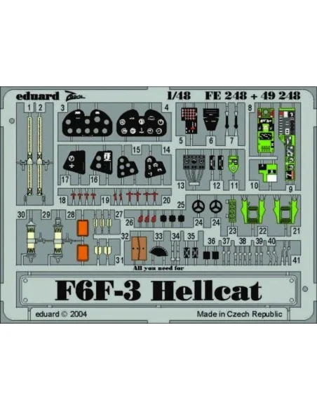 F6F-3 Hellcat, 1/48 - Eduard Accessories FE248