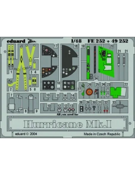 Hurricane Mk.I, 1/48 - Eduard Accessories FE252