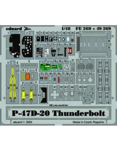 P-47D-20 Thunderbolt, 1/48 - Eduard Accessories FE269