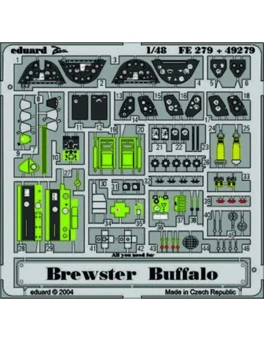 Brewster Buffalo, 1/48 - Eduard Accessories FE279