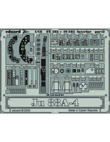 Ju 88A-4 interior, 1/48 - Eduard Accessories FE285