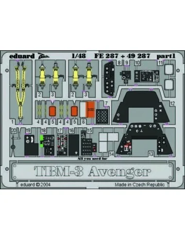 [NO_DESC] TBM-3 Avenger, 1/48 - Eduard Accessories FE287