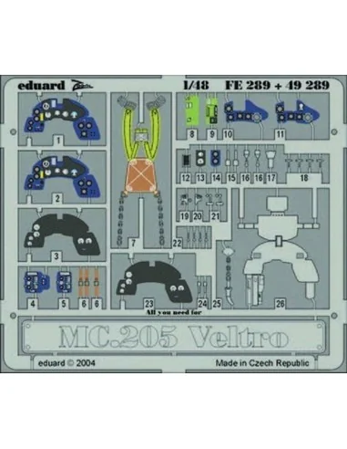 MC.205 Veltro, 1/48 - Eduard Accessories FE289