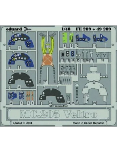 MC.205 Veltro, 1/48 - Eduard Accessories FE289