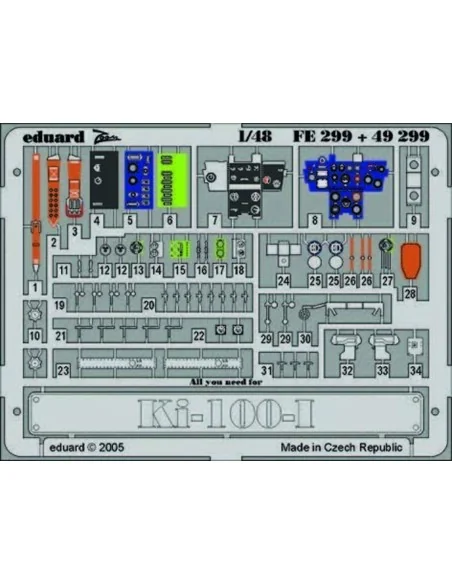 Ki-100 I, 1/48 - Eduard Accessories FE299
