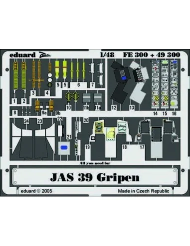 JAS-39 Gripen, 1/48 - Eduard Accessories FE300