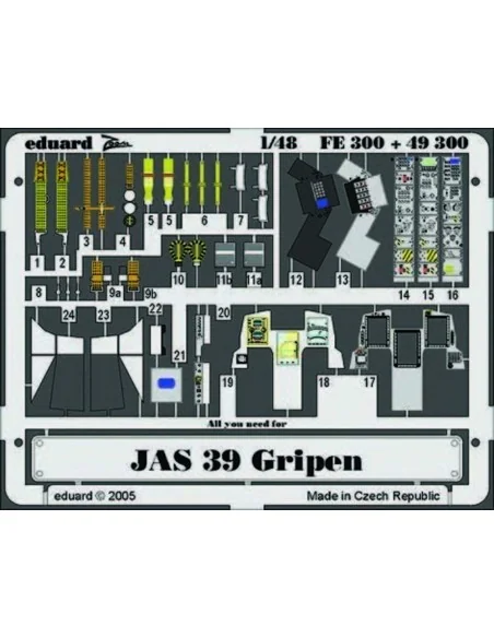 JAS-39 Gripen, 1/48 - Eduard Accessories FE300