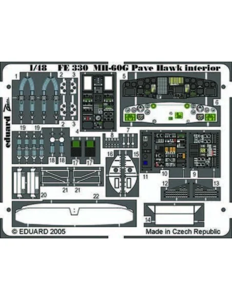 MH-60G Pave Hawk interior, 1/48 - Eduard Accessories FE330
