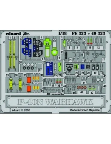 [NO_DESC] P-40N Warhawk, 1/48 - Eduard Accessories FE333
