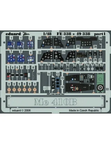 Me 410B für Revell Monogramm Bausatz, 1/48 - Eduard Accessories FE338