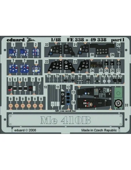 [NO_DESC] Me 410B für Revell Monogramm Bausatz, 1/48 - Eduard Acces...