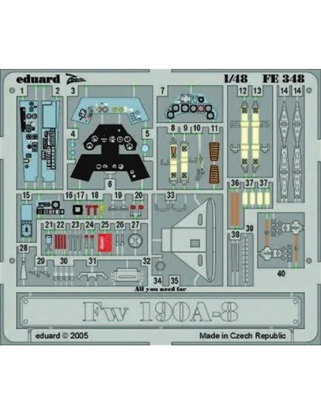 [NO_DESC] Fw 190A-8 für Tamiya-Bausatz 61095, 1/48 - Eduard Accesso...
