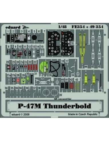 [NO_DESC] P-47M Thunderbolt Für Tamiya Bausatz., 1/48 - Eduard Acce...