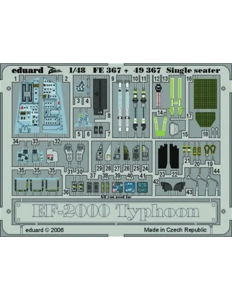 EF-2000 Typhoon Single Seater Für Revell Bausatz, 1/48 - Eduard Acc...