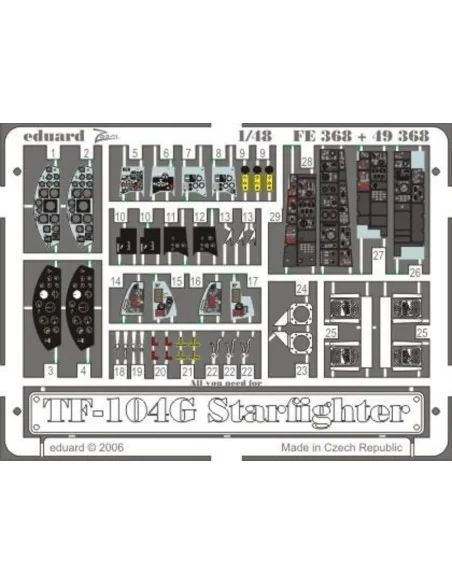 TF-104G Starfighter für Hasegawa Bausatz, 1/48 - Eduard Accessories...