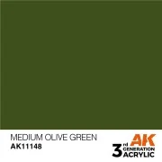 Medium Olive Green 17ml - AK Interactive AK11148 Medium Olive Green 17ml - AK Interactive AK11148