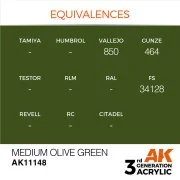 Medium Olive Green 17ml - AK Interactive AK11148 Medium Olive Green 17ml - AK Interactive AK11148