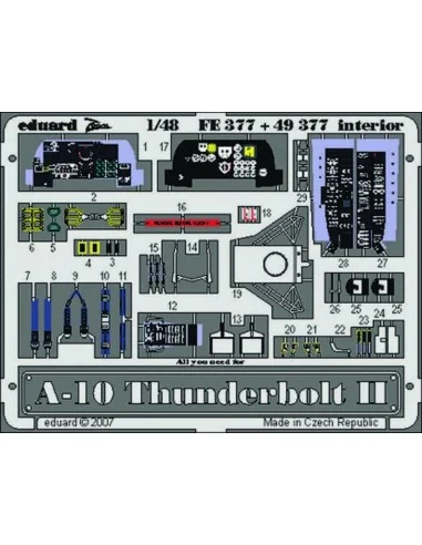 A-10 Thunderbolt II interior Für Italeri Bausatz, 1/48 - Eduard Acc...