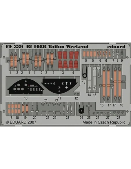 Bf 108B Taifun Weekend für Eduard Bausatz, 1/48 - Eduard Accessorie...