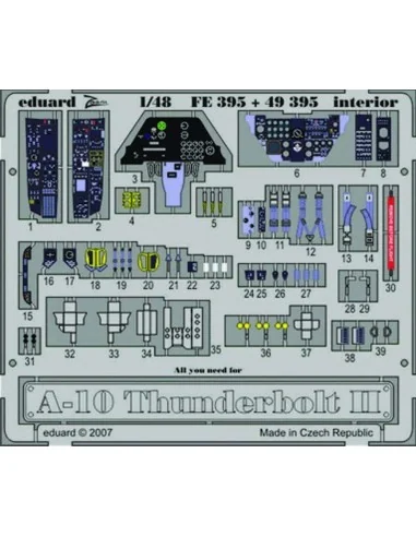 A-10 Thunderbolt II Interior, 1/48 - Eduard Accessories FE395