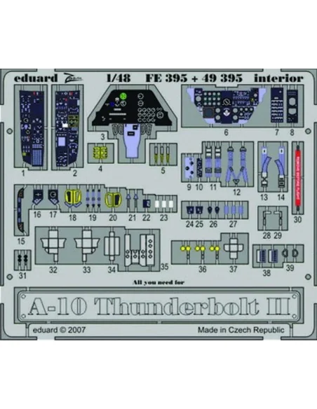 A-10 Thunderbolt II Interior, 1/48 - Eduard Accessories FE395
