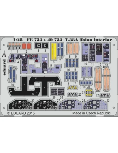 T-38A Talon interior for Wolfpack, 1/48 - Eduard Accessories FE733