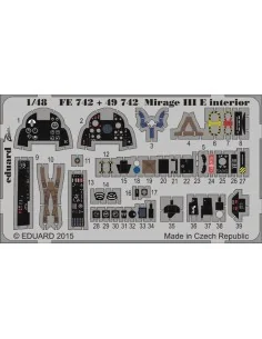 Mirage III E interior for Kinetic, 1/48 - Eduard Accessories FE742