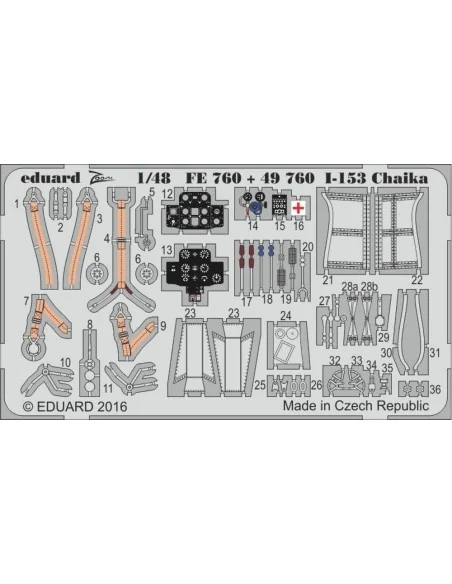 I-153 Chaika for ICM, 1/48 - Eduard Accessories FE760