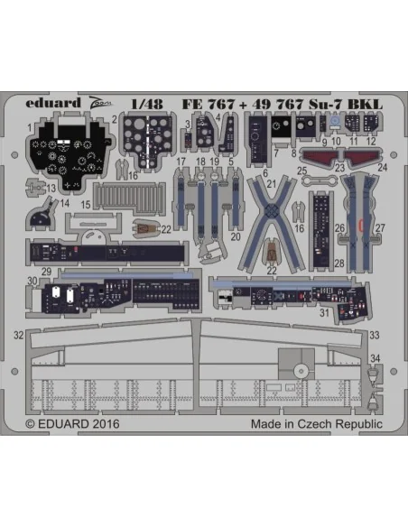 Su-7 for SMER, 1/48 - Eduard Accessories FE767