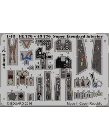 Super Etendard interior for Kinetic, 1/48 - Eduard Accessories FE776