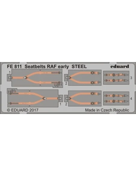 [NO_DESC] Seatbelts RAF early STEEL, 1/48 - Eduard Accessories FE811