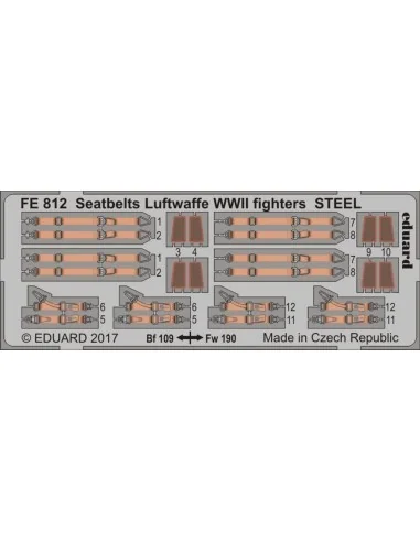 Seatbelts Luftwaffe WWII fighters STEEL, 1/48 - Eduard Accessories ...