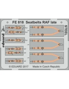 [NO_DESC] Seatbelts RAF late STEEL, 1/48 - Eduard Accessories FE818