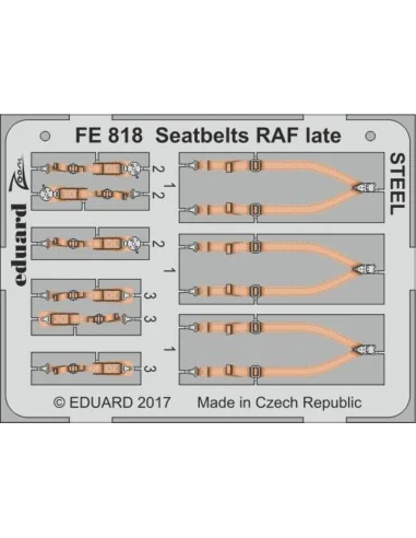 Seatbelts RAF late STEEL, 1/48 - Eduard Accessories FE818