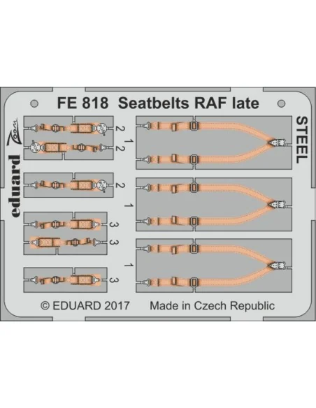 Seatbelts RAF late STEEL, 1/48 - Eduard Accessories FE818