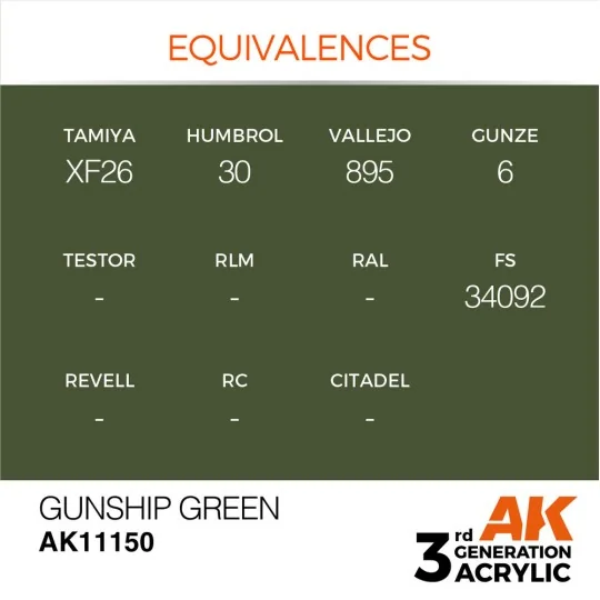 Gunship Green 17ml - AK Interactive AK11150