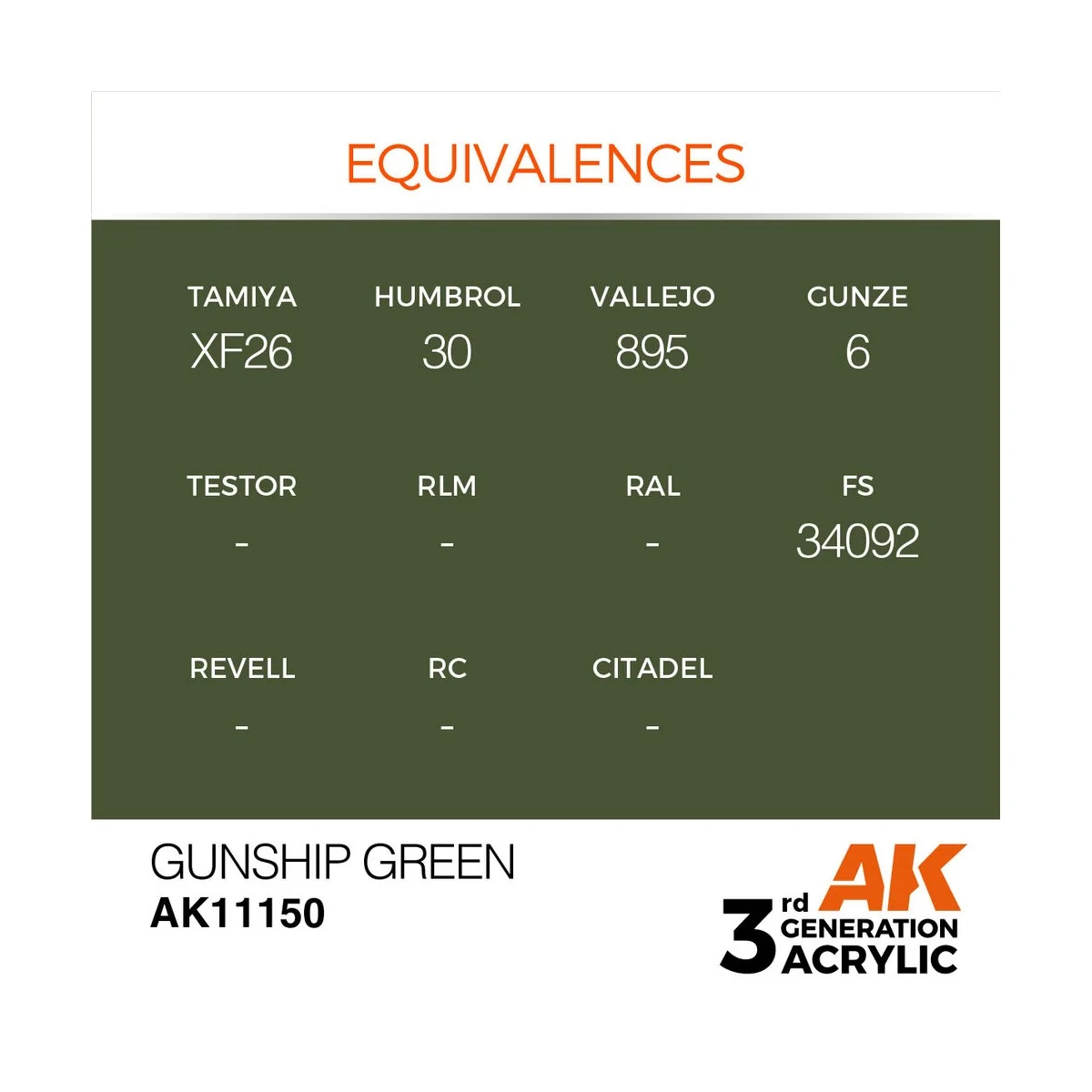 Gunship Green 17ml - AK Interactive AK11150 Gunship Green 17ml - AK Interactive AK11150