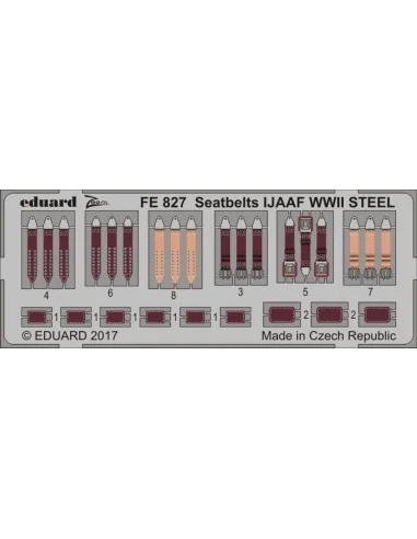 [NO_DESC] Seatbelts IJAAF WWII STEEL, 1/48 - Eduard Accessories FE827