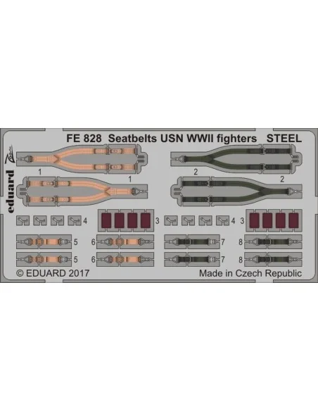 Seatbelts USN WWII fighters STEEL f.Reve, 1/48 - Eduard Accessories...