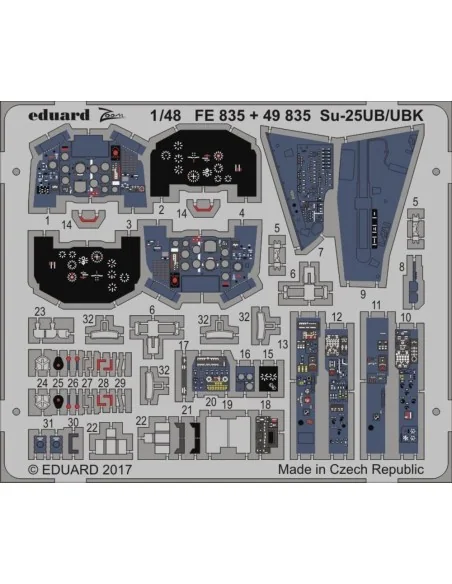 Su-25UB/UBK for SMER, 1/48 - Eduard Accessories FE835