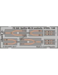 Spitfire Mk.IX seatbelts STEEL f.Eduard, 1/48 - Eduard Accessories ...