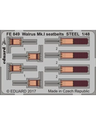 Walrus Mk.I seatbelts STEEL for Airfix, 1/48 - Eduard Accessories F...