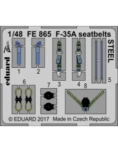 F-35A seatbelts STEEL for Meng, 1/48 - Eduard Accessories FE865