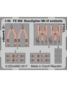 Beaufighter Mk.VI seatbelts STEEL f.Tami, 1/48 - Eduard Accessories...