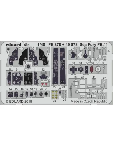 Sea Fury FB.11 for Airfix, 1/48 - Eduard Accessories FE878